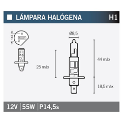 LAMPARA HALOGENA H1