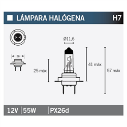 LAMPARA HALOGENA H7