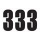 NUMEROS DE CARRERA NEGRO - PACK DE 3 UDS BLACKBIRD PVC 5047/20/3
