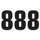 NUMEROS DE CARRERA NEGRO - PACK DE 3 UDS BLACKBIRD PVC 5048/20/8